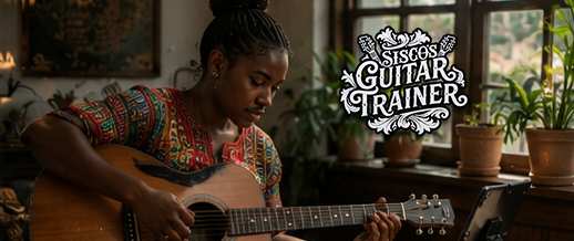 A guitarist working on a lead guitar solo